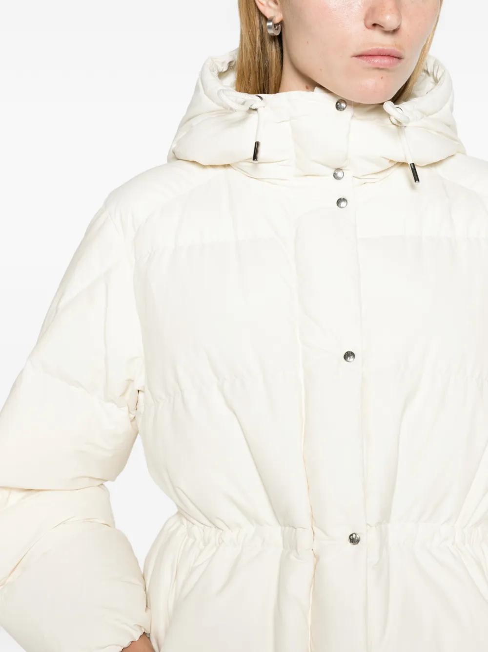 Moncler Himalaya hooded short down jacket Wit