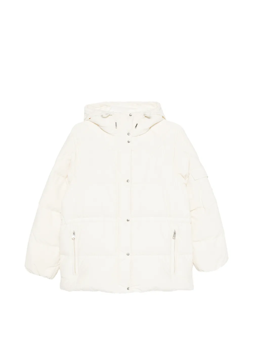 Moncler Himalaya hooded short down jacket Wit