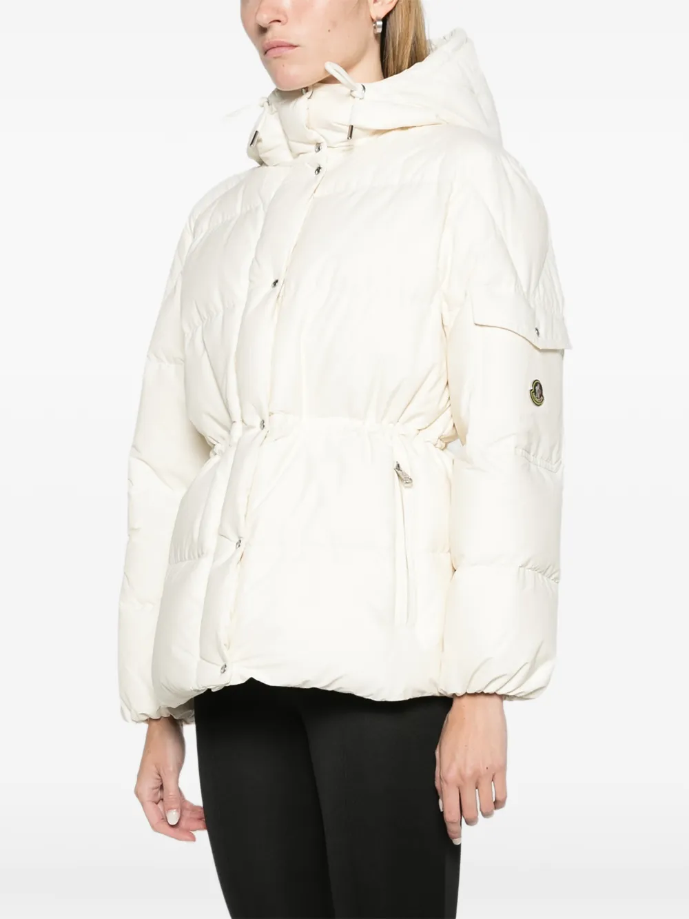 Moncler Himalaya hooded short down jacket Wit