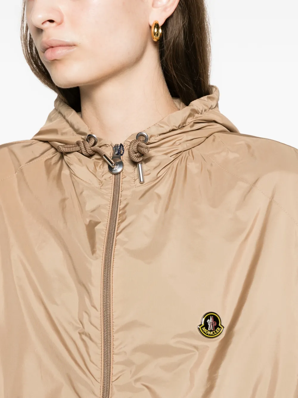 Moncler hooded windbreaker Beige