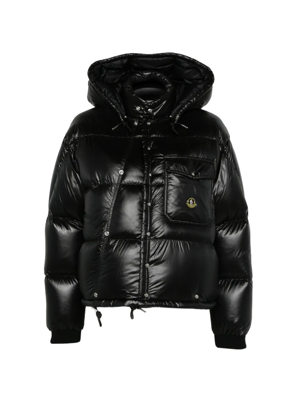 Moncler Karakorum hooded short down jacket Zwart
