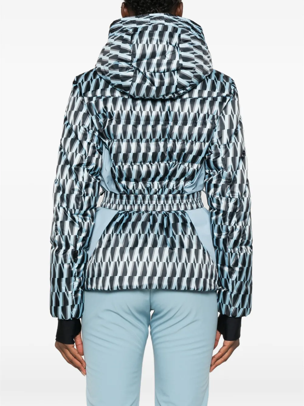 Colmar Ski-jack met print en ceintuur Blauw