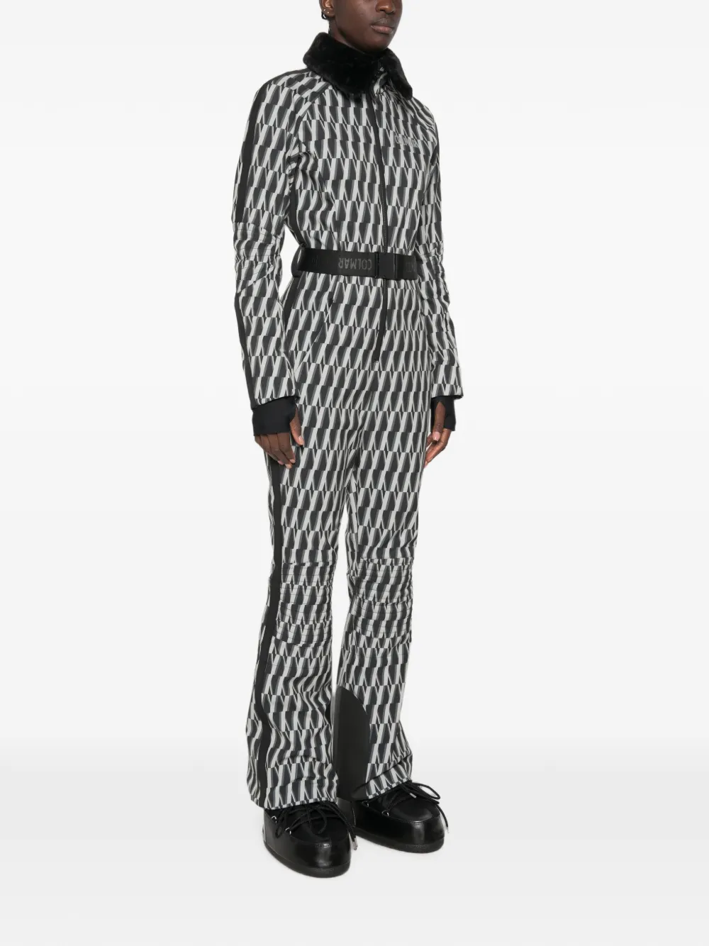 Colmar Skipak met ceintuur en print Zwart