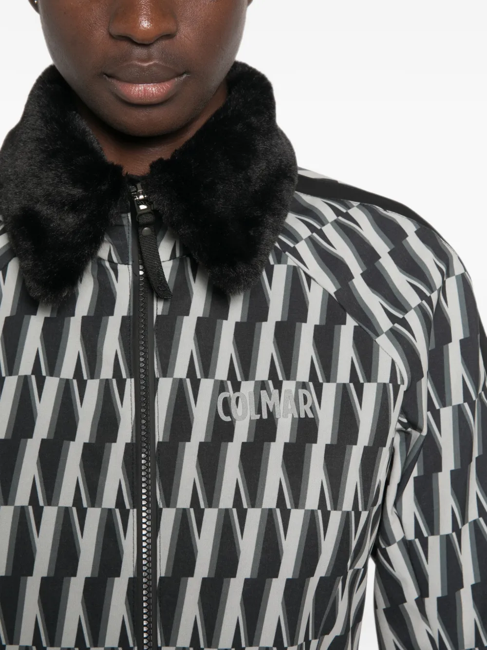 Colmar Skipak met ceintuur en print Zwart