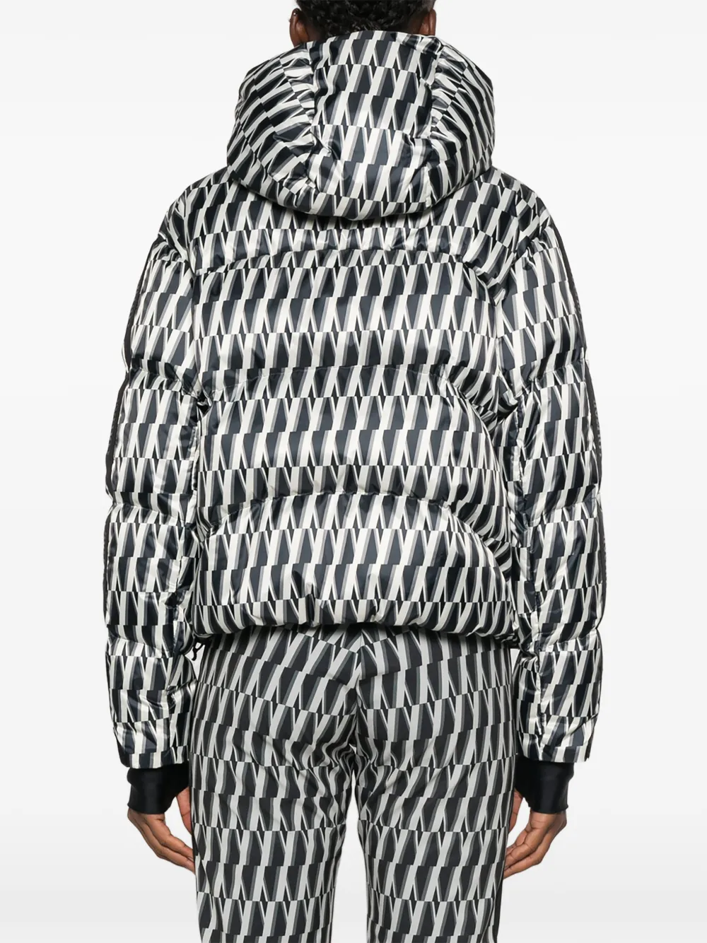 Colmar Ski-jack met capuchon en print Zwart