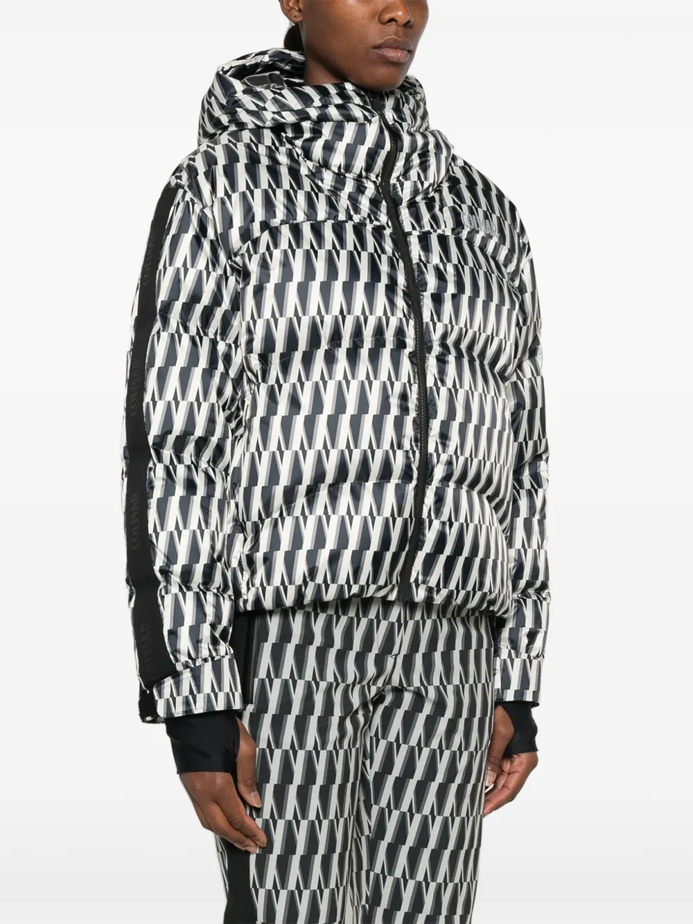 Colmar Ski-jack met capuchon en print Zwart