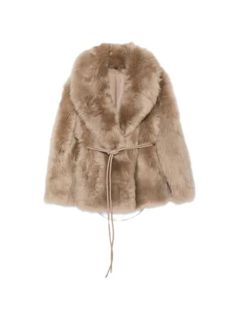 Mackage Ali belted shearling coat