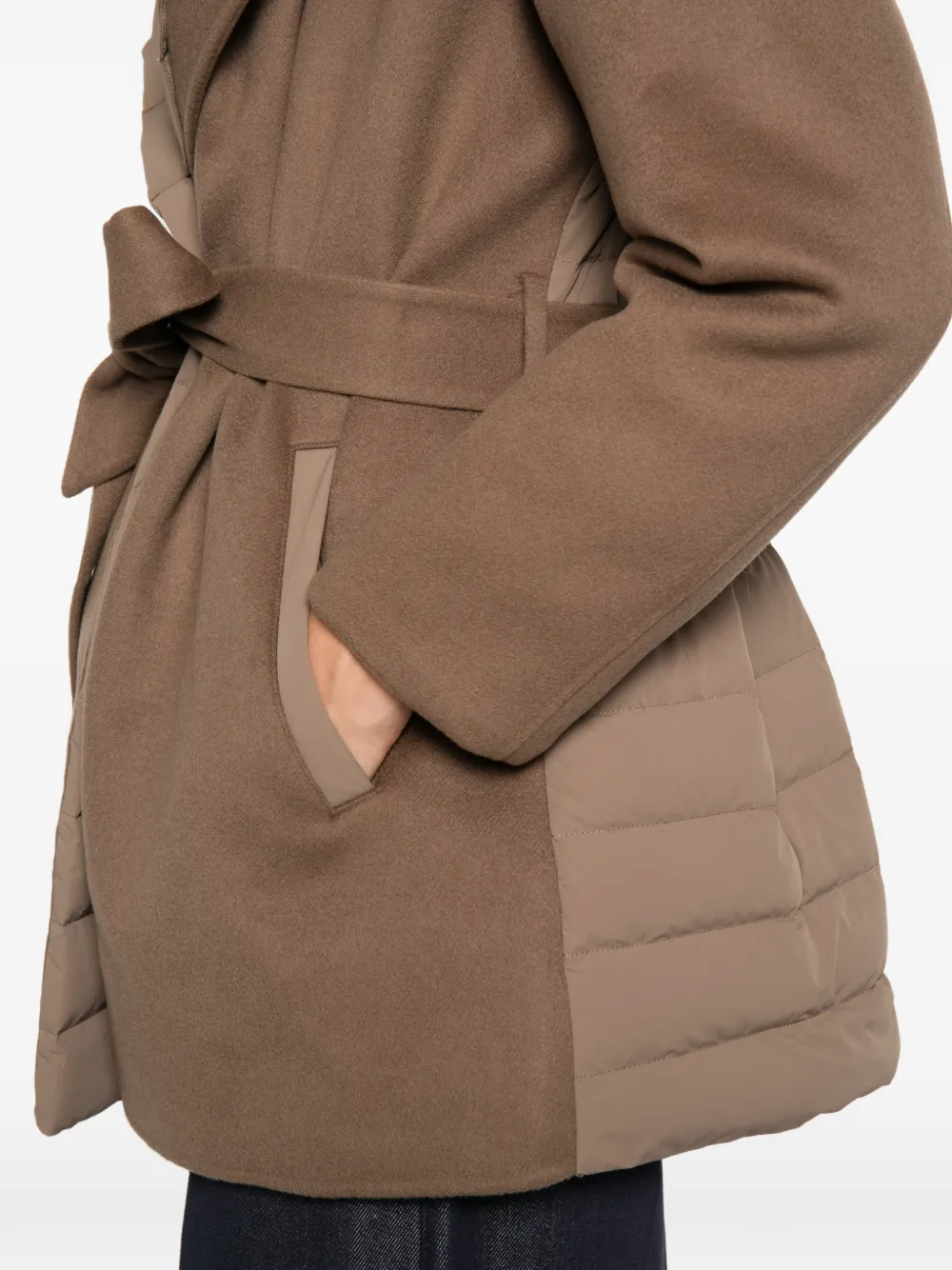 Mackage Bethany jack met capuchon en ceintuur Bruin