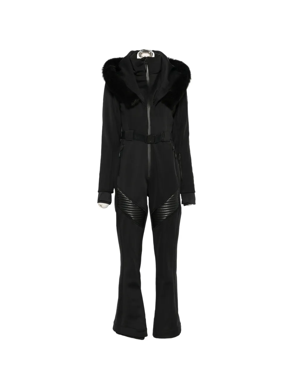 Mackage Elle shearling-trim ski suit – Black