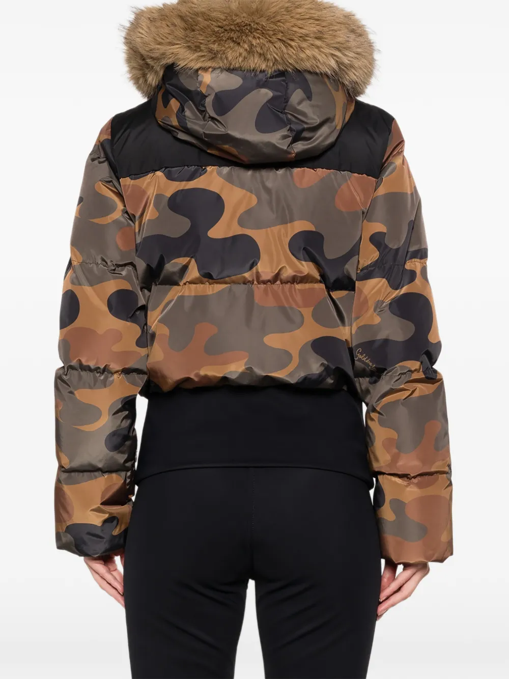 Goldbergh Kiri ski-jack met camouflageprint Bruin