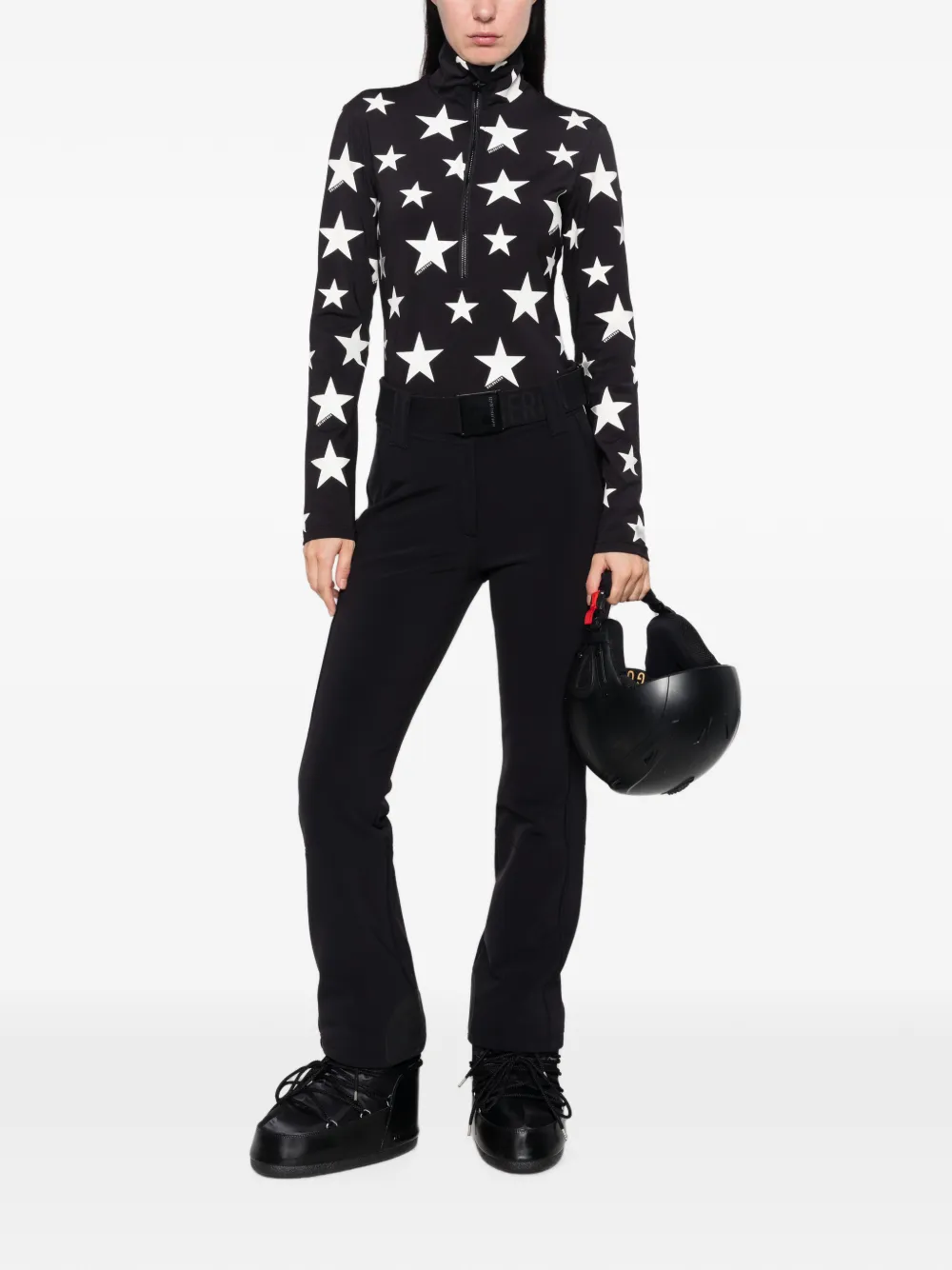 Goldbergh Hikari top met sterrenprint Zwart