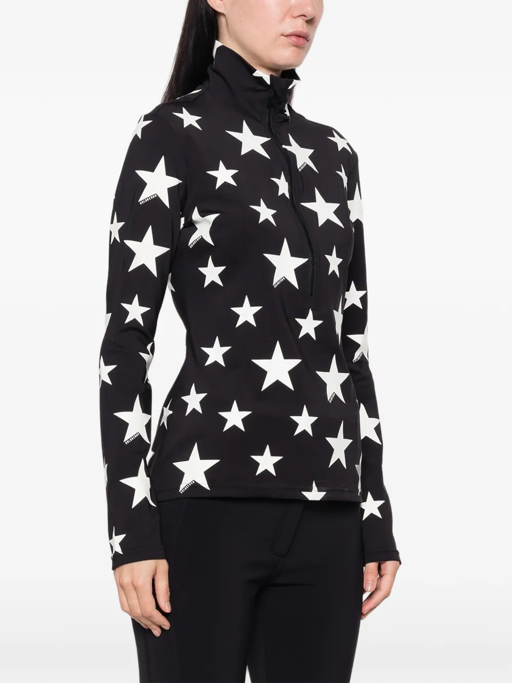 Goldbergh Hikari top met sterrenprint Zwart