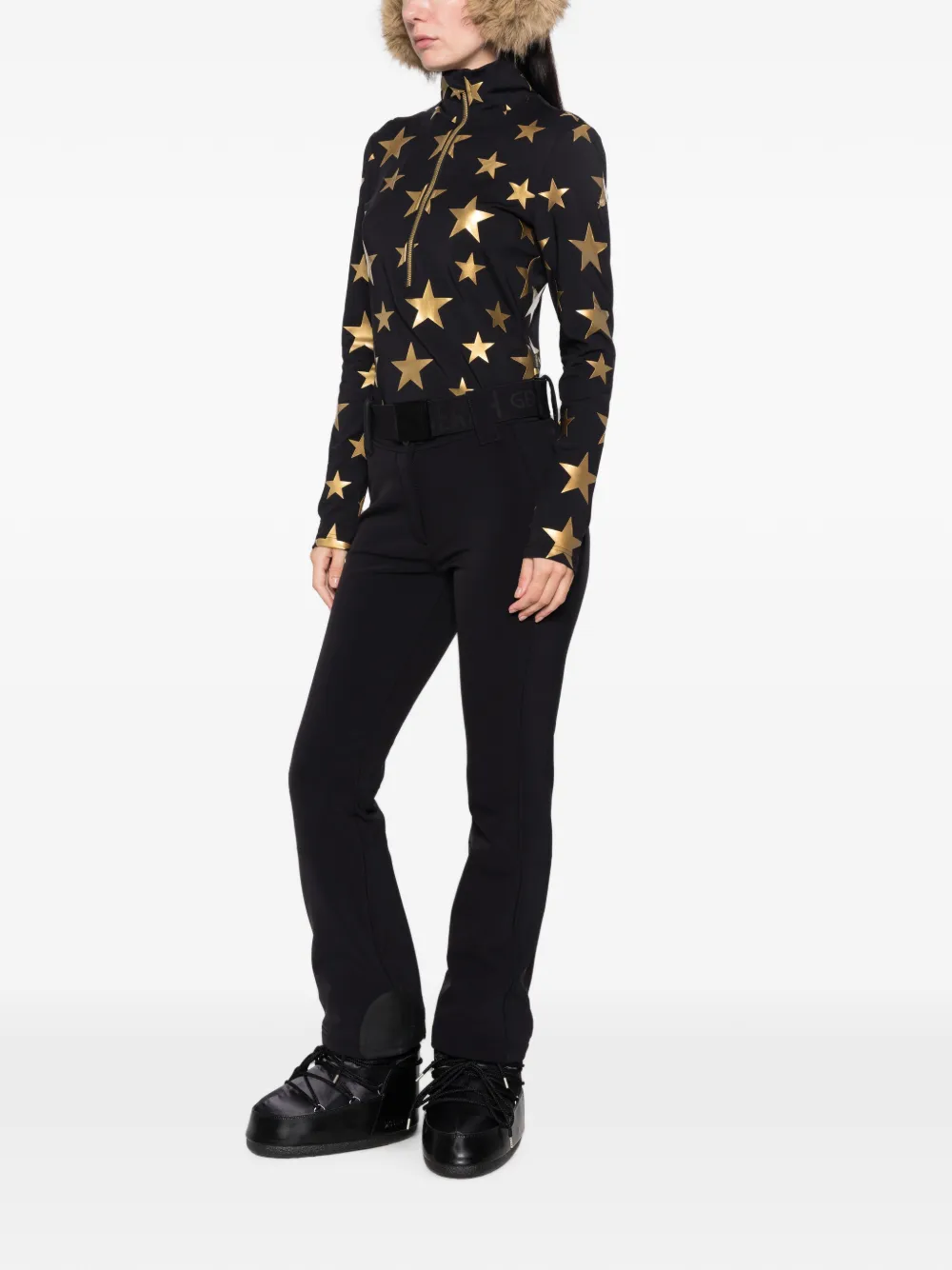 Goldbergh Hikari top met sterrenprint Zwart