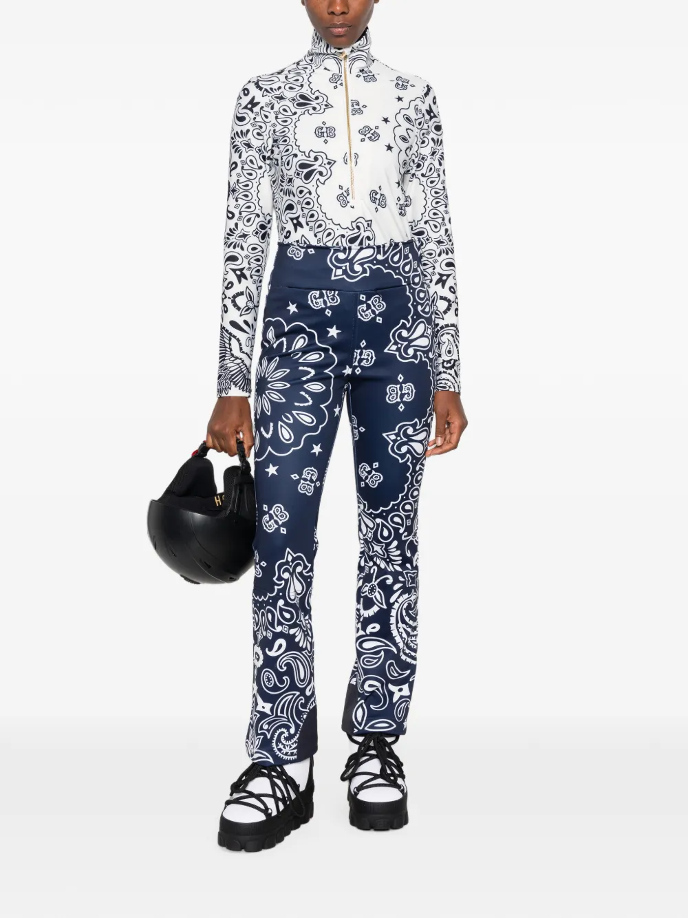 Goldbergh Toriko top met bandana-print Wit