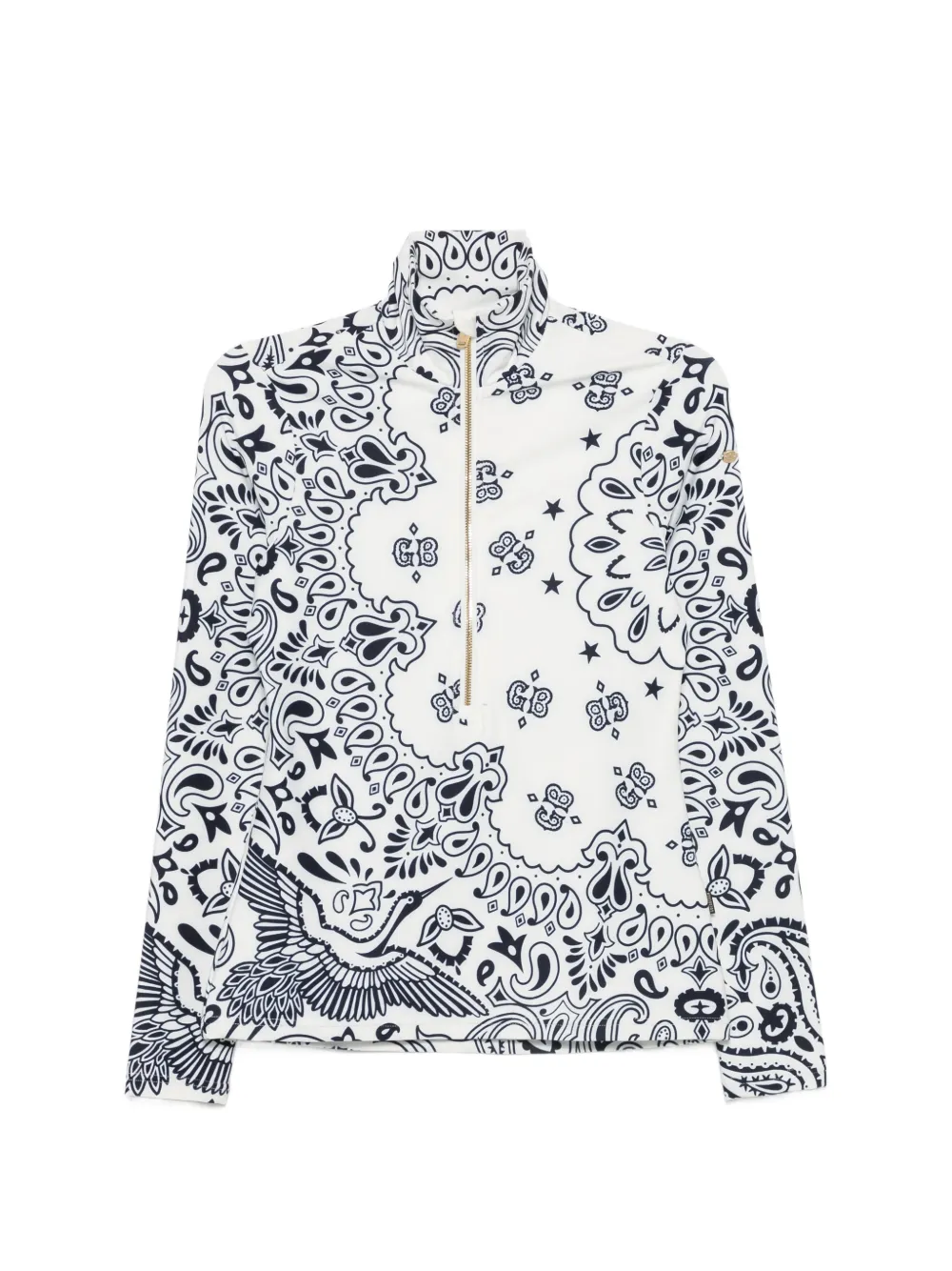Goldbergh Toriko top met bandana-print Wit