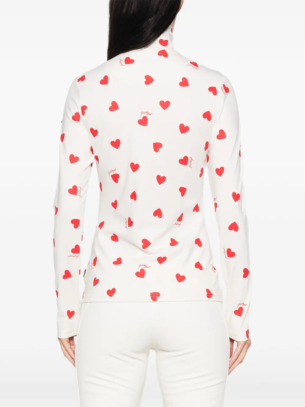 Goldbergh Aimi top met hartprint Wit