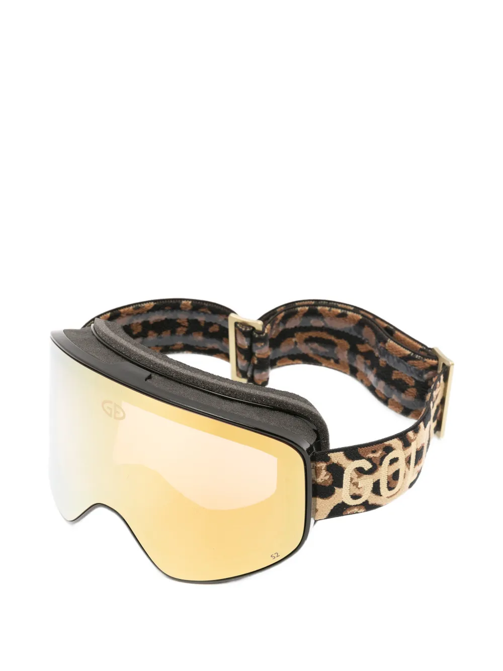 Goldbergh Aero skibril met luipaardprint Zwart
