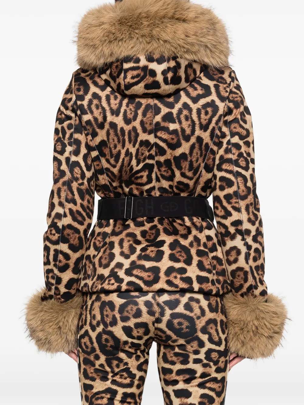 Goldbergh Jagger ski-jack met luipaardprint Beige