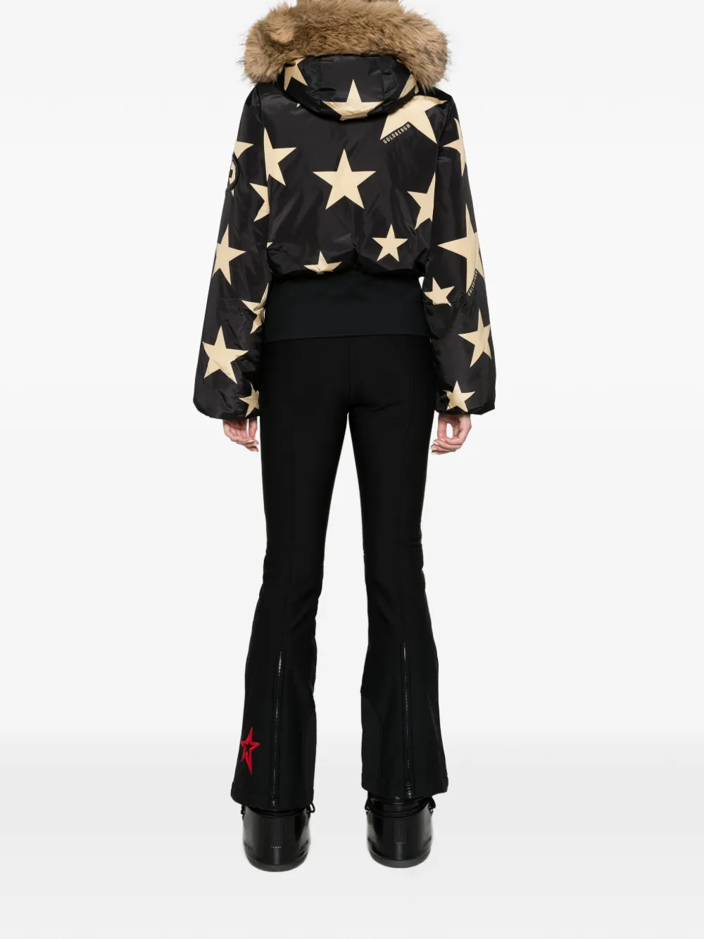 Goldbergh Shinnen ski jacket faux border Zwart