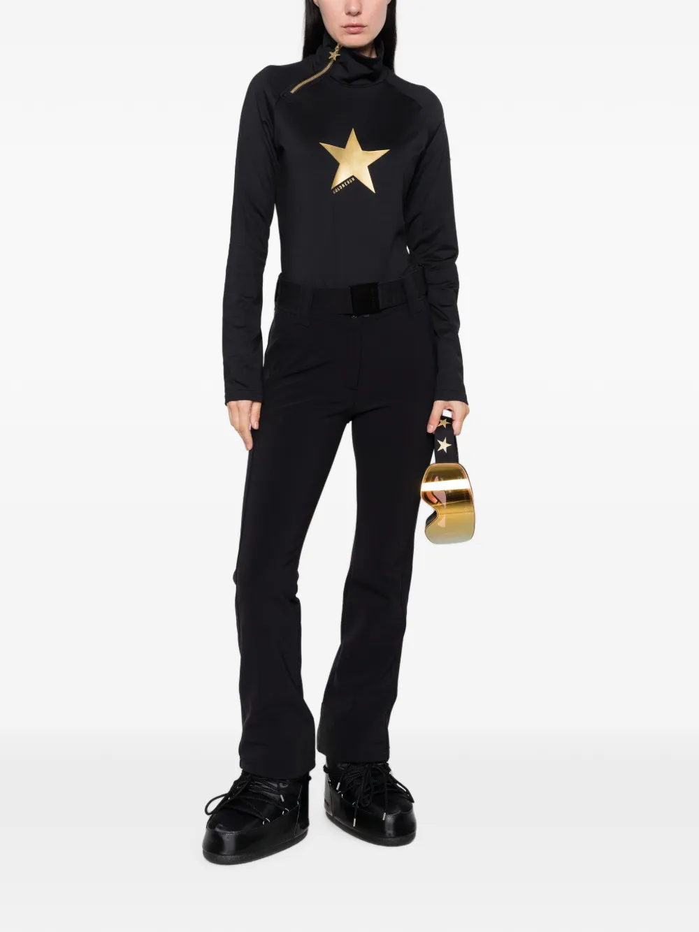 Goldbergh Hoshi top met sterrenprint Zwart