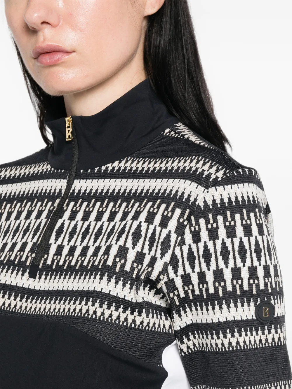 BOGNER Joalyn Fair Isle basislaag Zwart