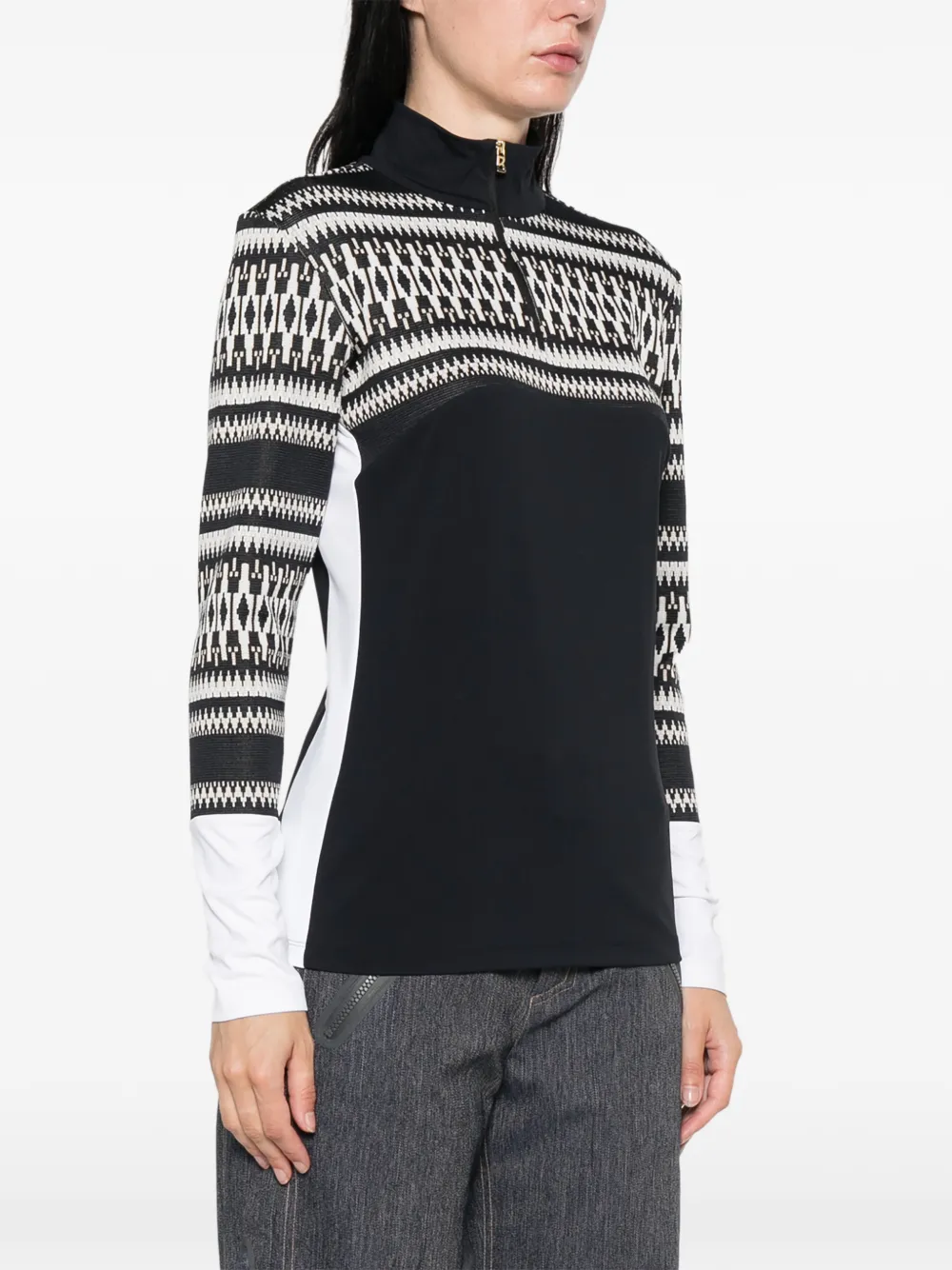 BOGNER Joalyn Fair Isle basislaag Zwart