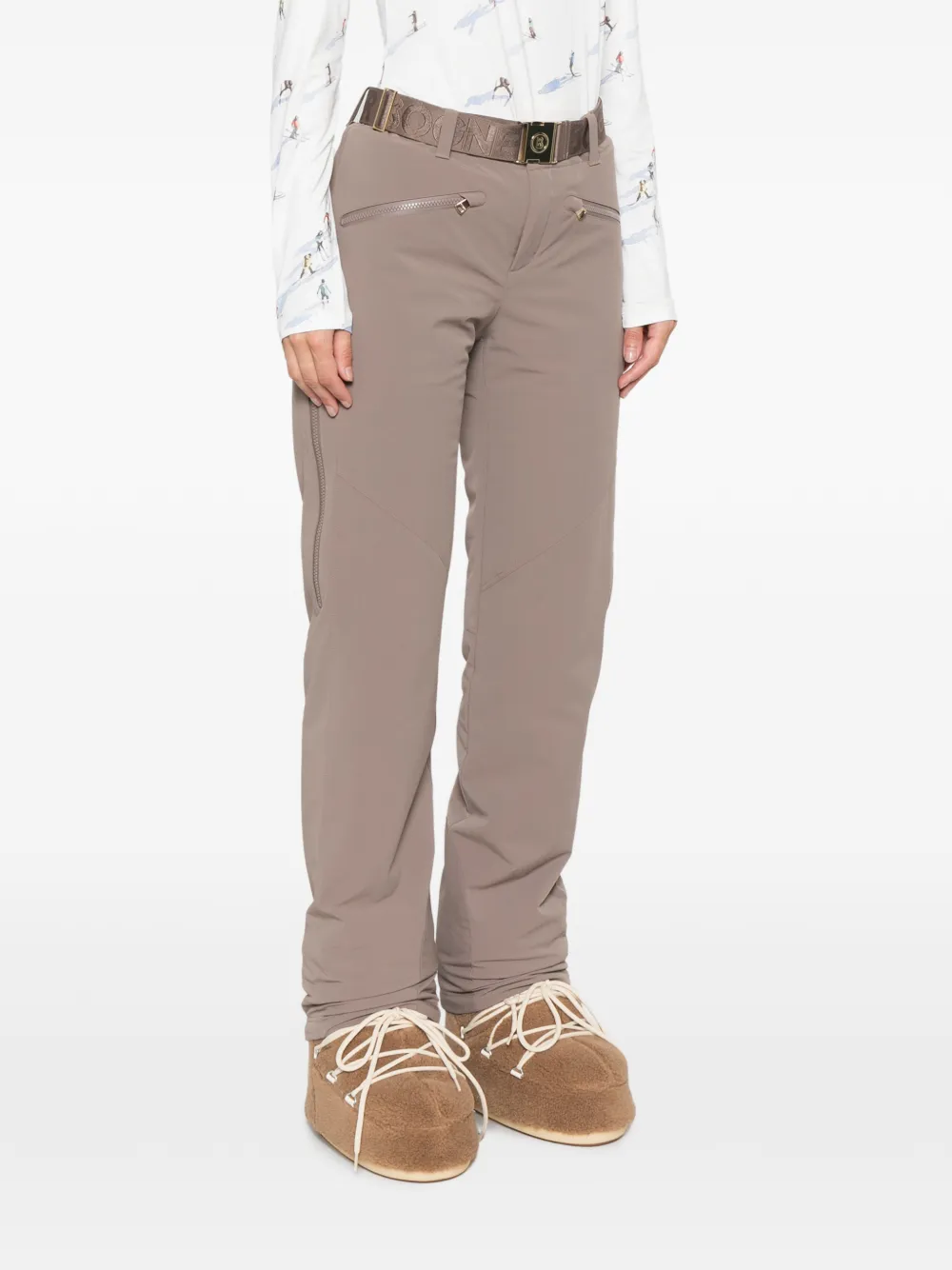 BOGNER Ilka skibroek met ceintuur Beige