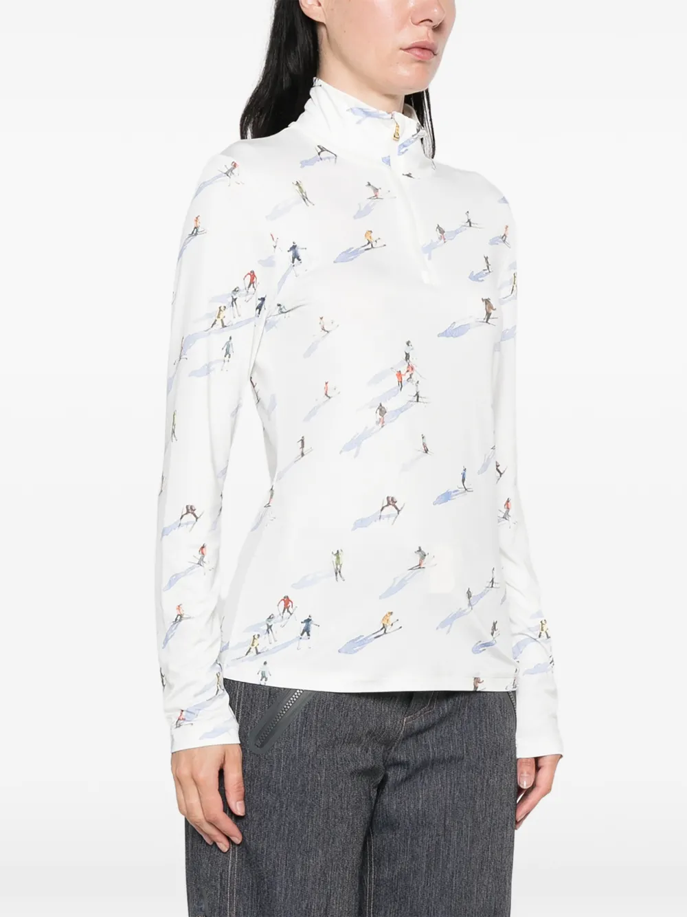 BOGNER Basislaag met skiprint Wit