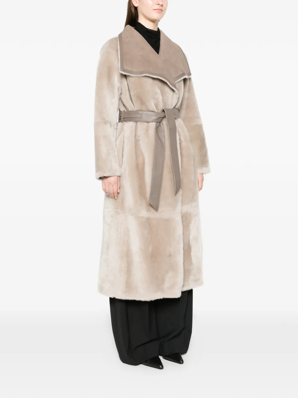 Mackage Marian reversible wrap coat Beige