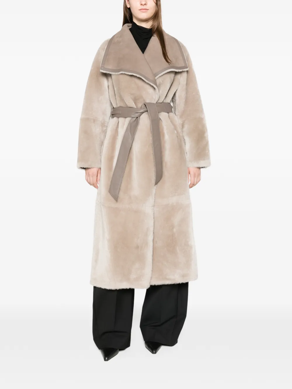 Mackage Marian reversible wrap coat Beige
