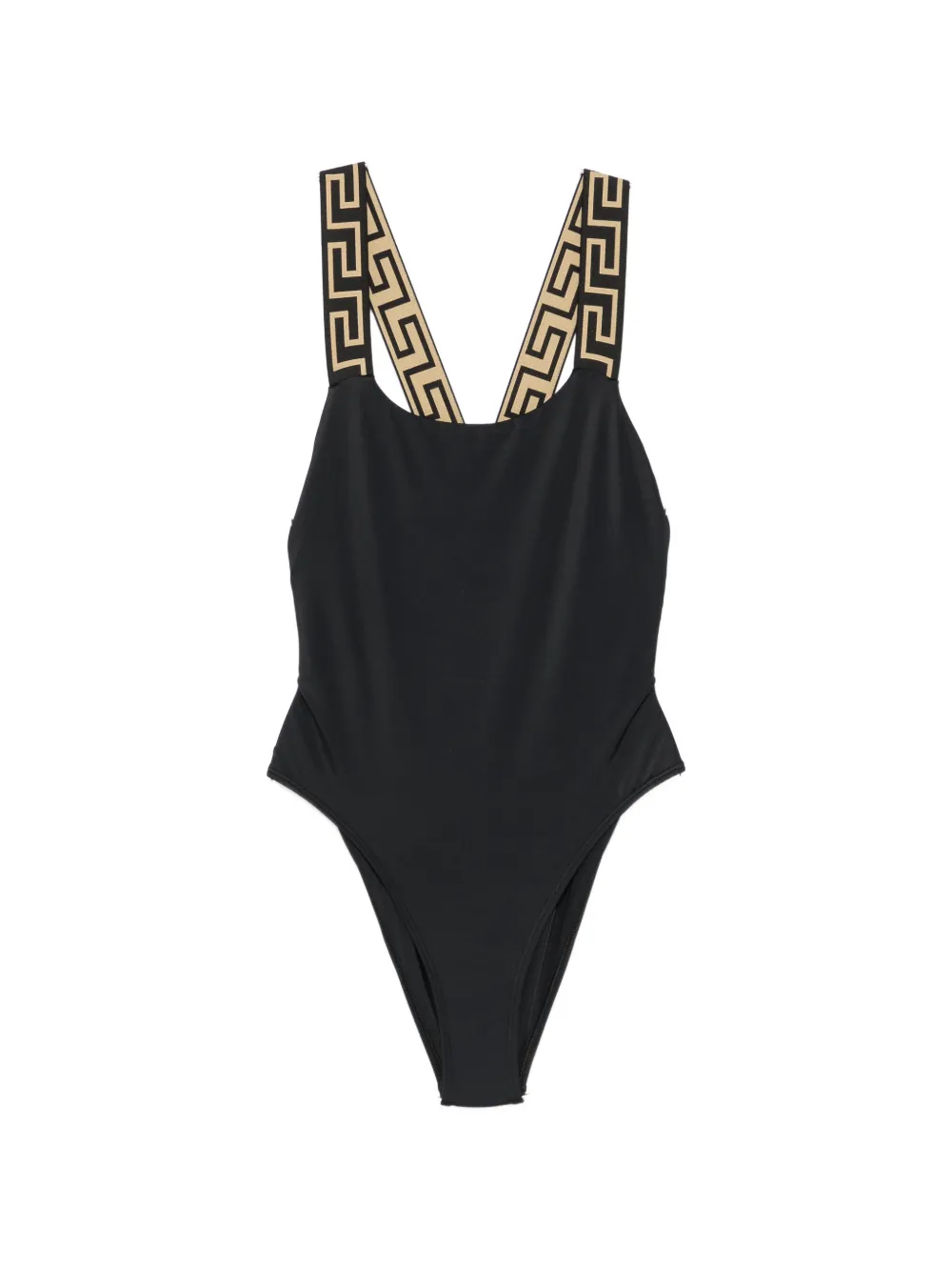Versace Greca-strap swimsuit - Nero