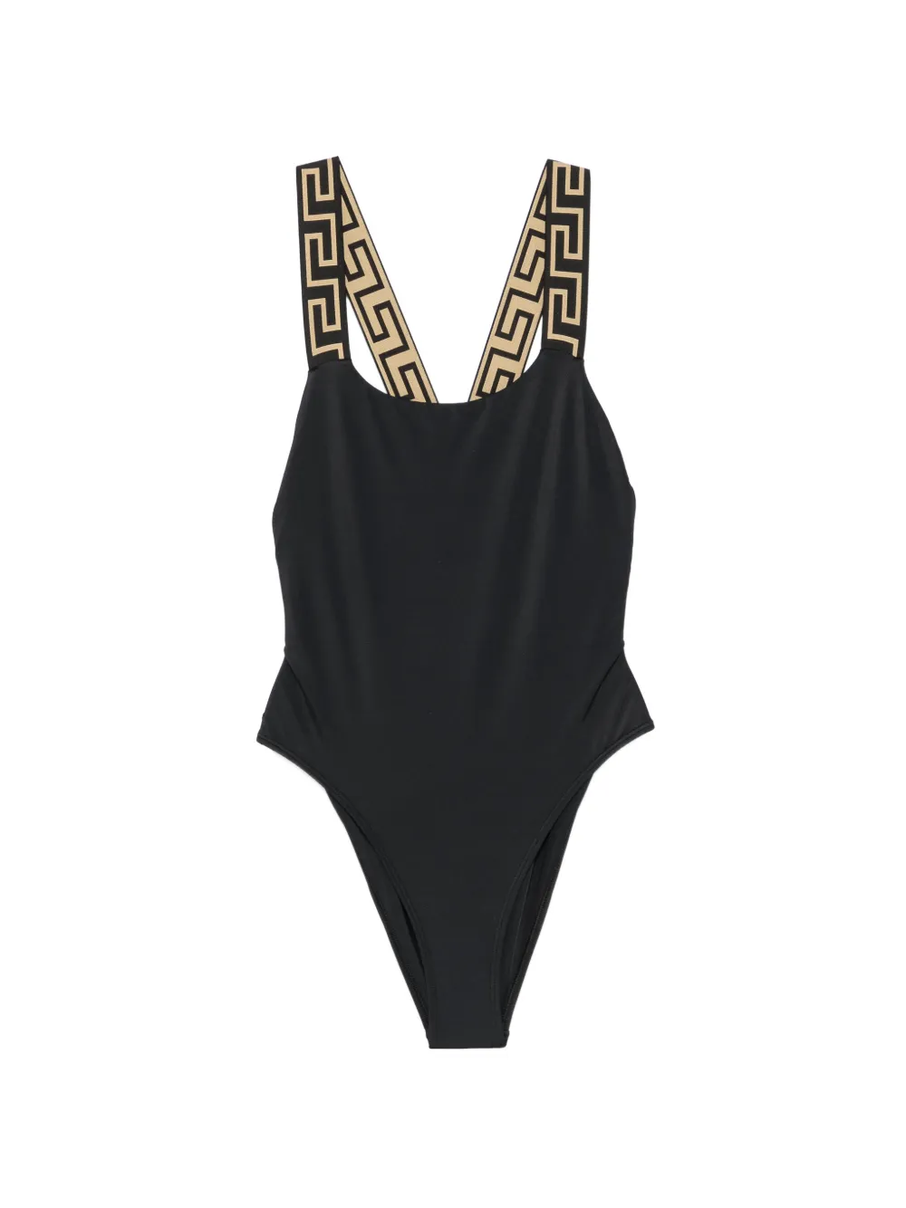 Versace Greca-strap swimsuit - Nero