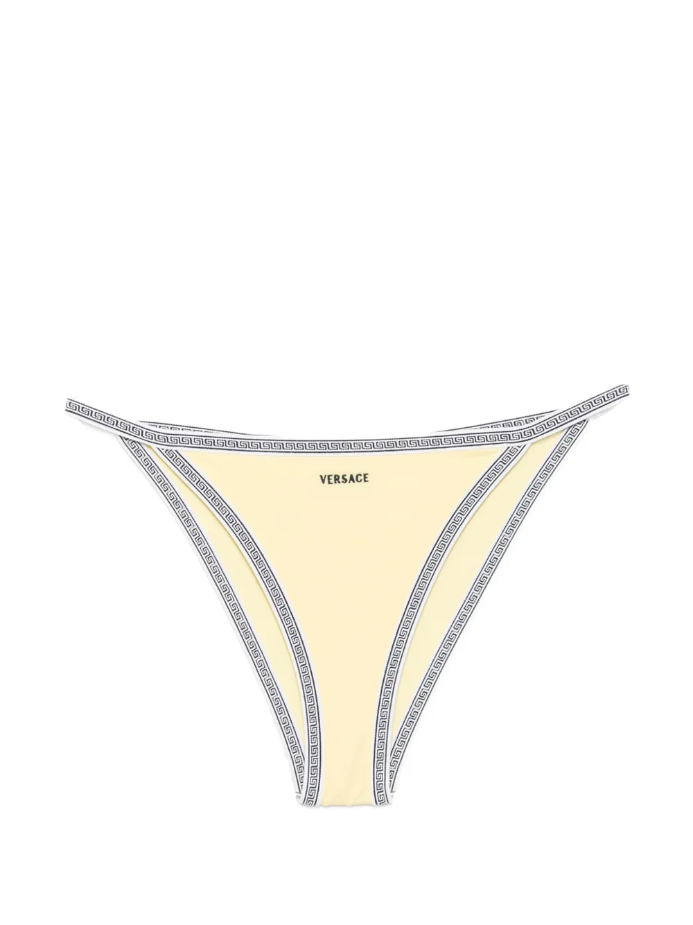 Versace logo-embroidered bikini bottoms - Giallo