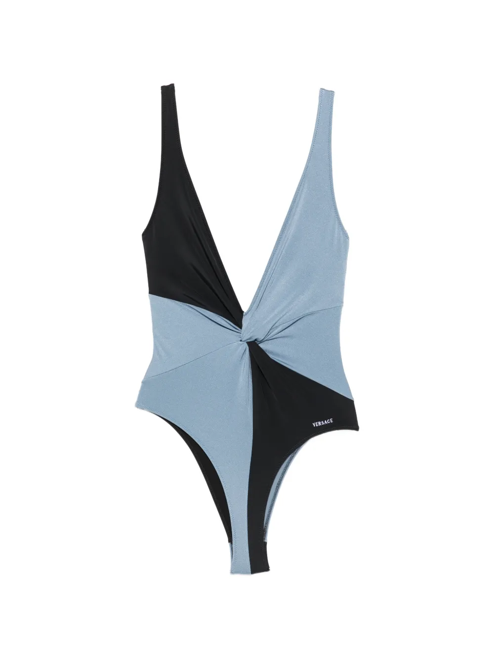 Versace twist-detail swimsuit - Blu
