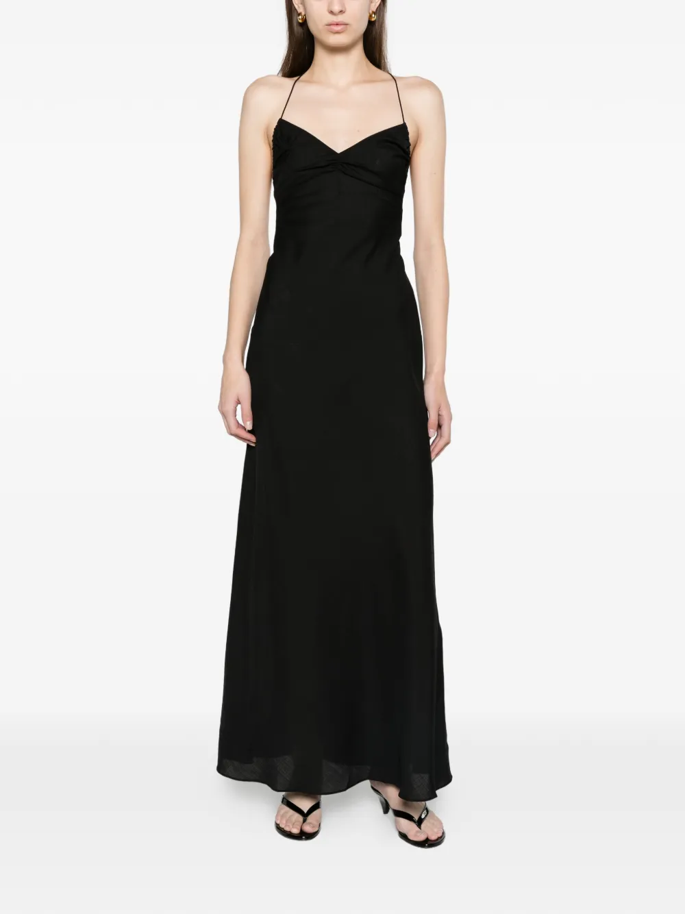 Matteau sheer wool bias dress - Nero