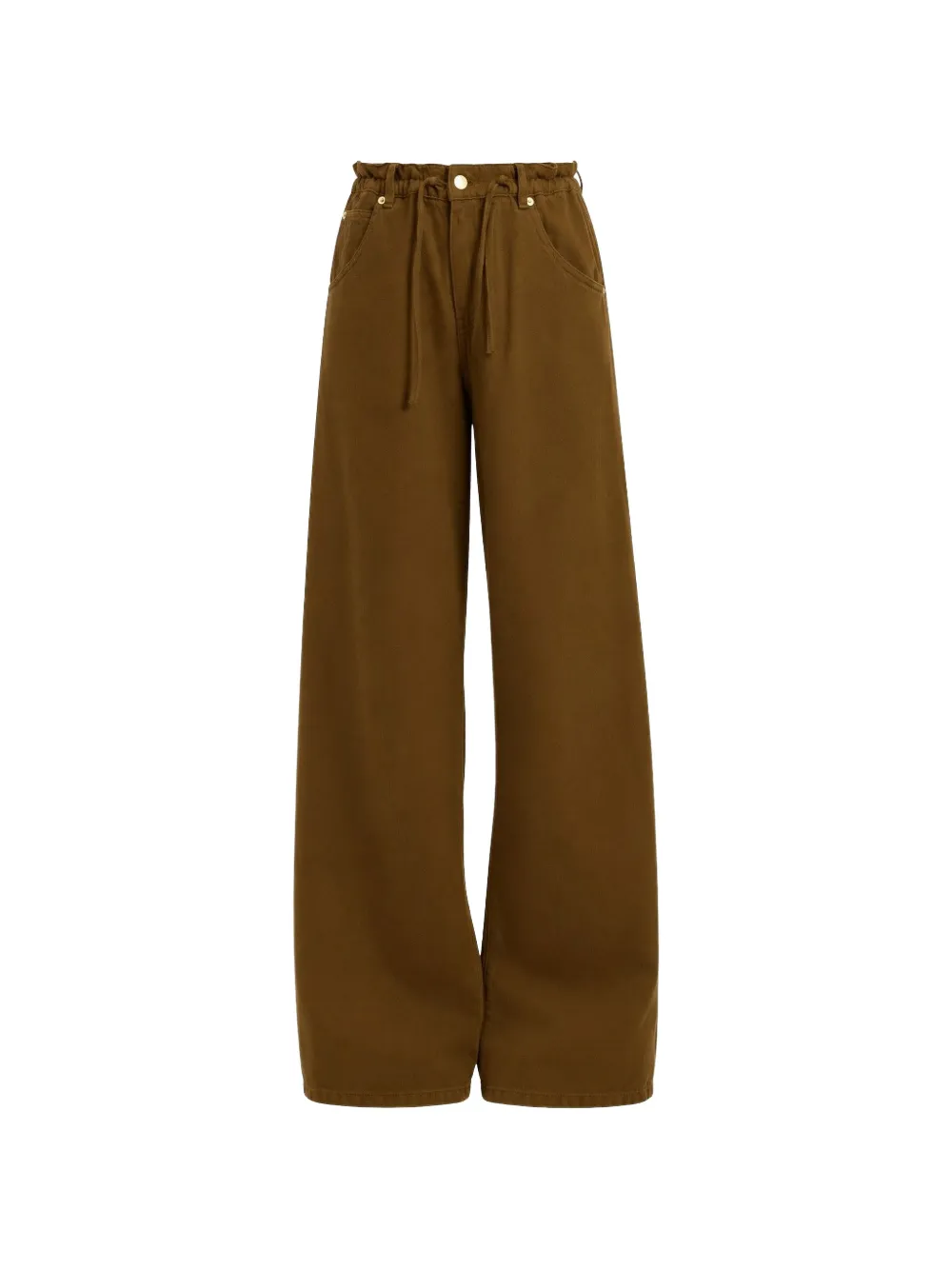 DARKPARK drawstring-waist wide-leg jeans - Braun