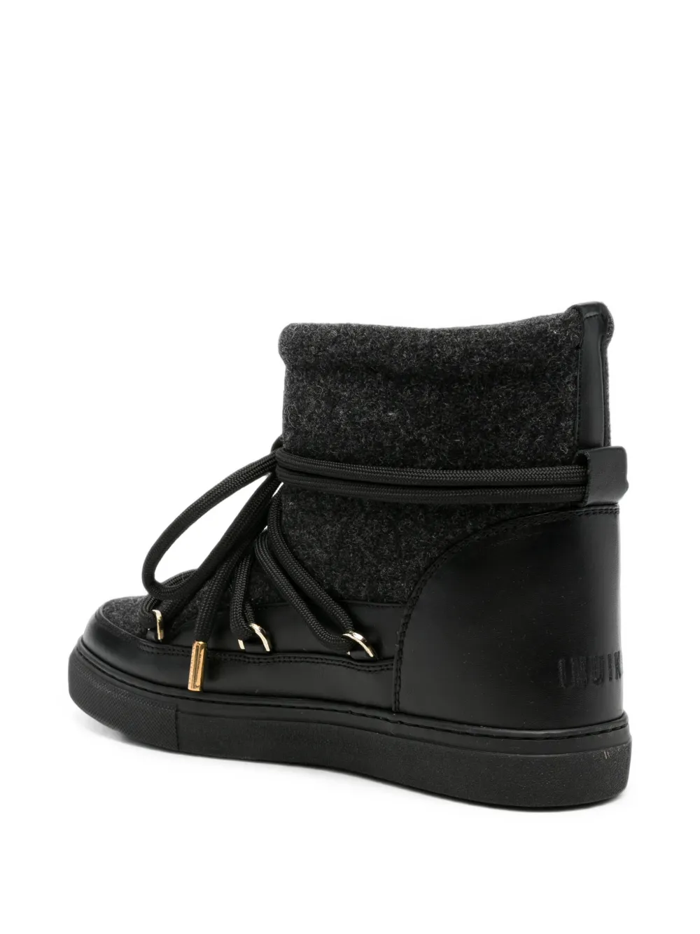Inuikii Vilten snowboots met leren afwerking Zwart
