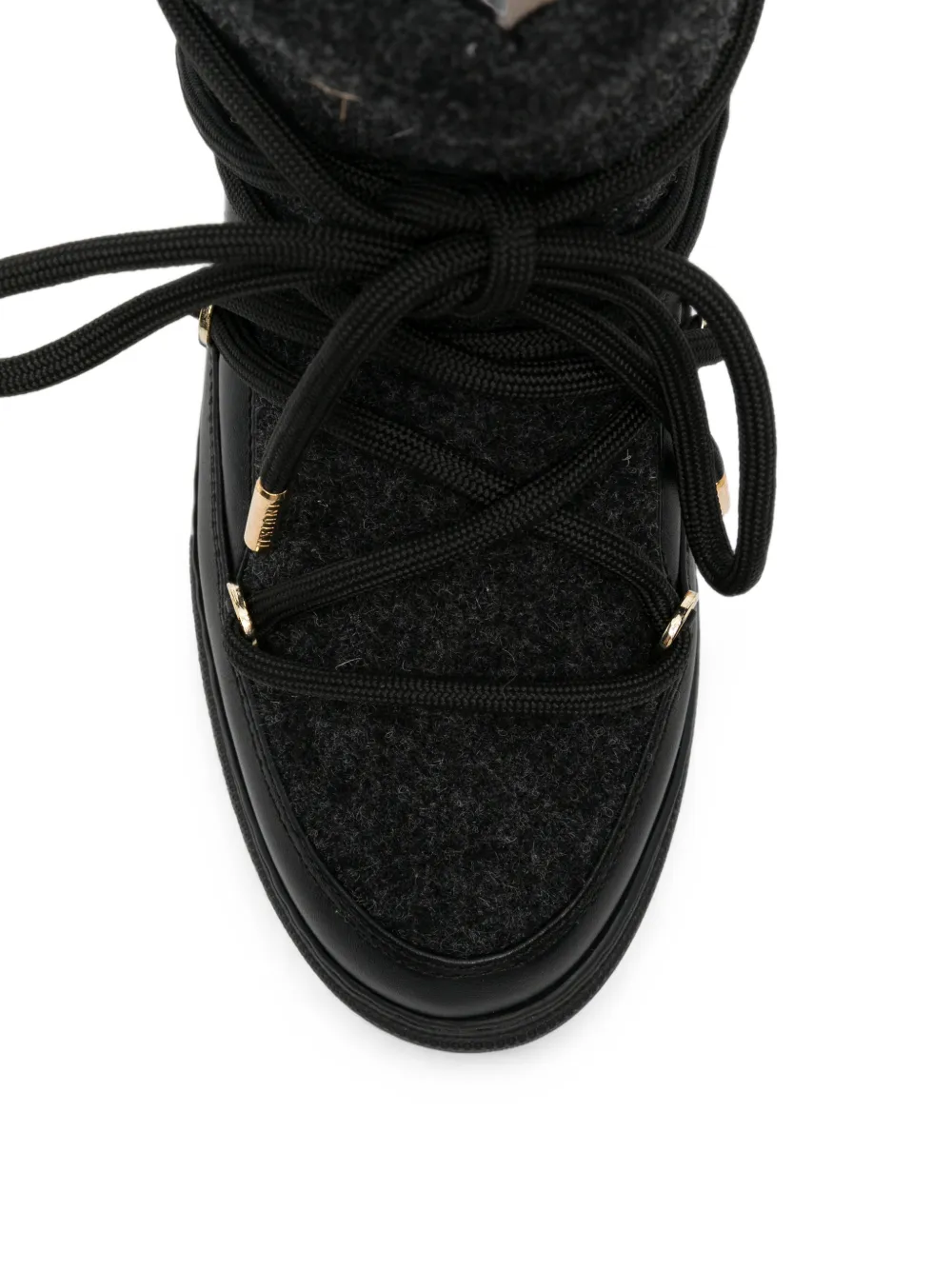 Inuikii Vilten snowboots met leren afwerking Zwart