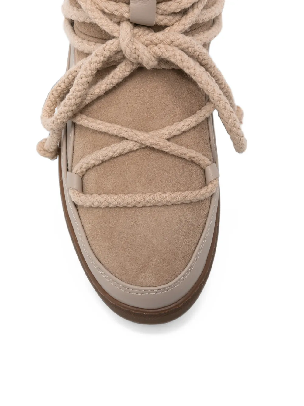 Inuikii Suède veterlaarzen Beige