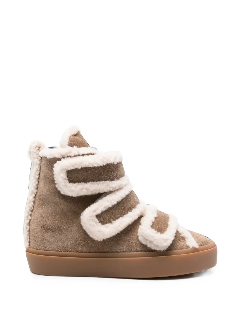 Inuikii shearling touch-strap ankle boots - Toni neutri