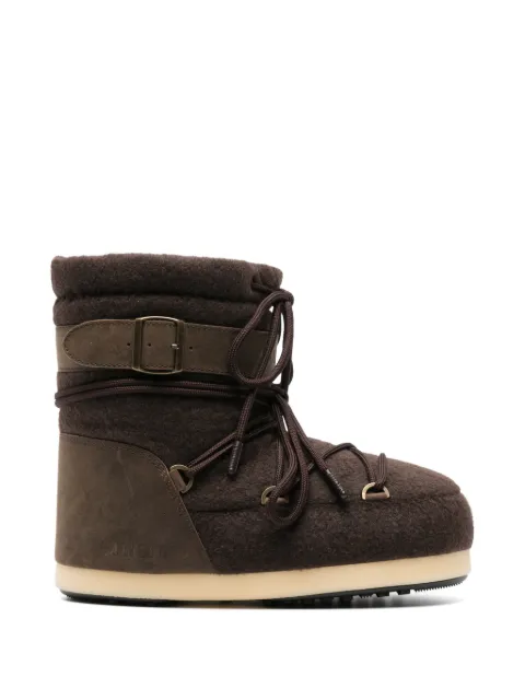 Moon Boot EVX light nubuck dark brown felt boots