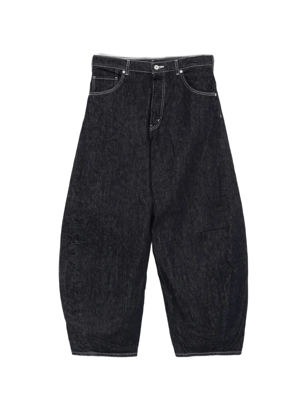 Comme des Garçons Homme Plus contrast-stitch wide-leg jeans - Blu