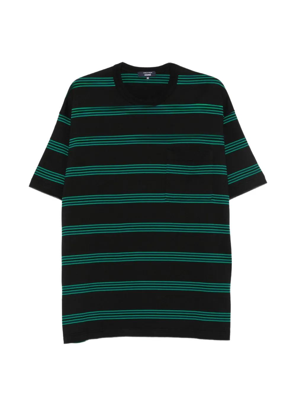 Comme des Garçons Homme Plus striped-print chest-pocket T-shirt