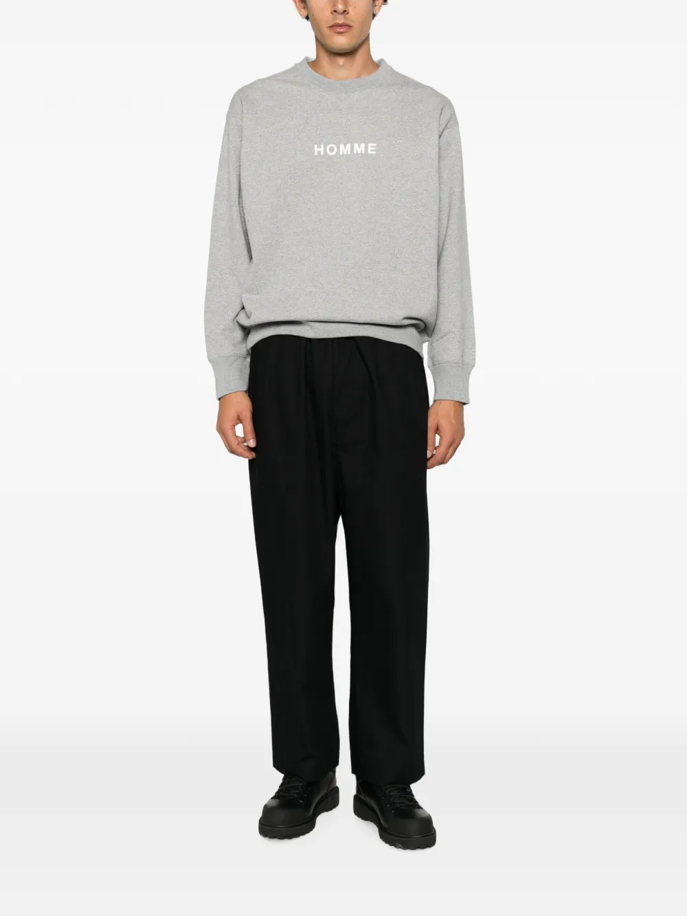 Comme des Garçons Homme Plus logo-print sweatshirt Grijs