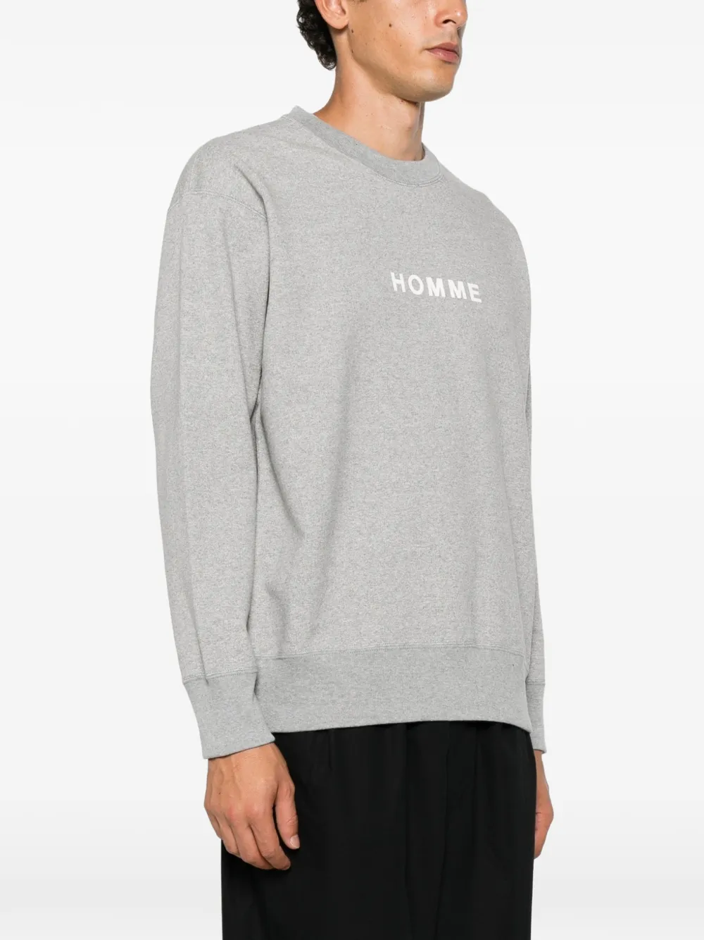 Comme des Garçons Homme Plus logo-print sweatshirt Grijs