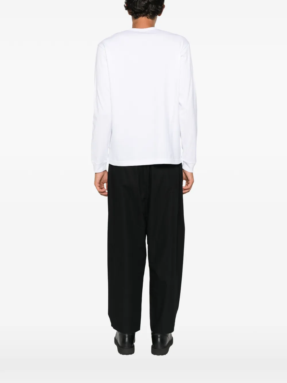 Comme des Garçons Homme Plus logo-print chest-pocket T-shirt Wit