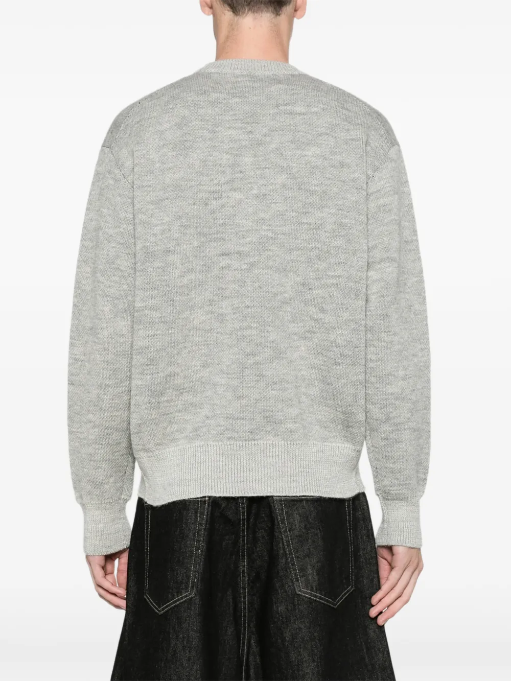 Comme des Garçons Homme Plus crest jacquard sweater Grijs