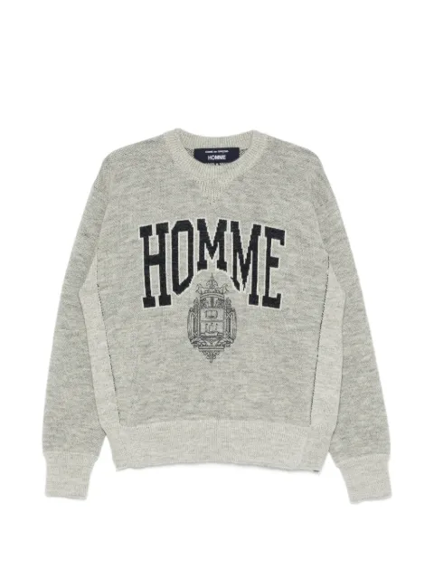 Comme des Garçons Homme Plus crest jacquard sweater