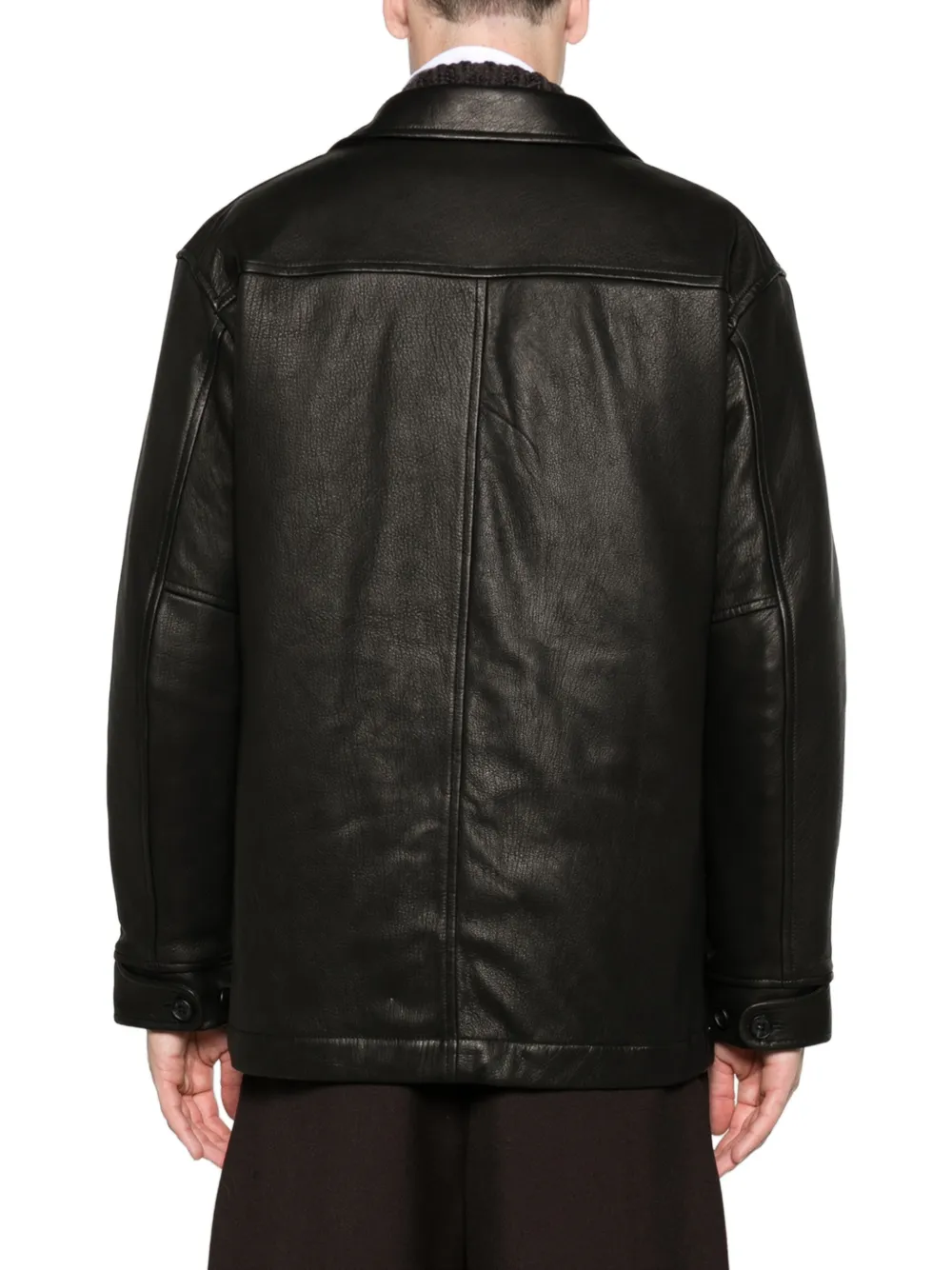 Comme des Garçons Homme Plus leather jacket Zwart