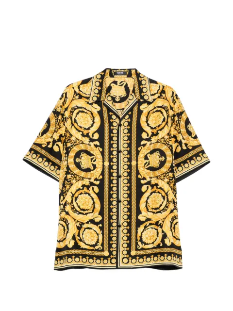 Versace Barocco-print silk shirt